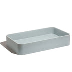 Lavabo de concreto rectangular marca Mistoa en color azul somero