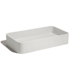 Lavabo de concreto Sisa rectangular en color blanco