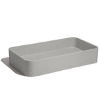 Lavabo de concreto rectangular marca Mistoa en color gris