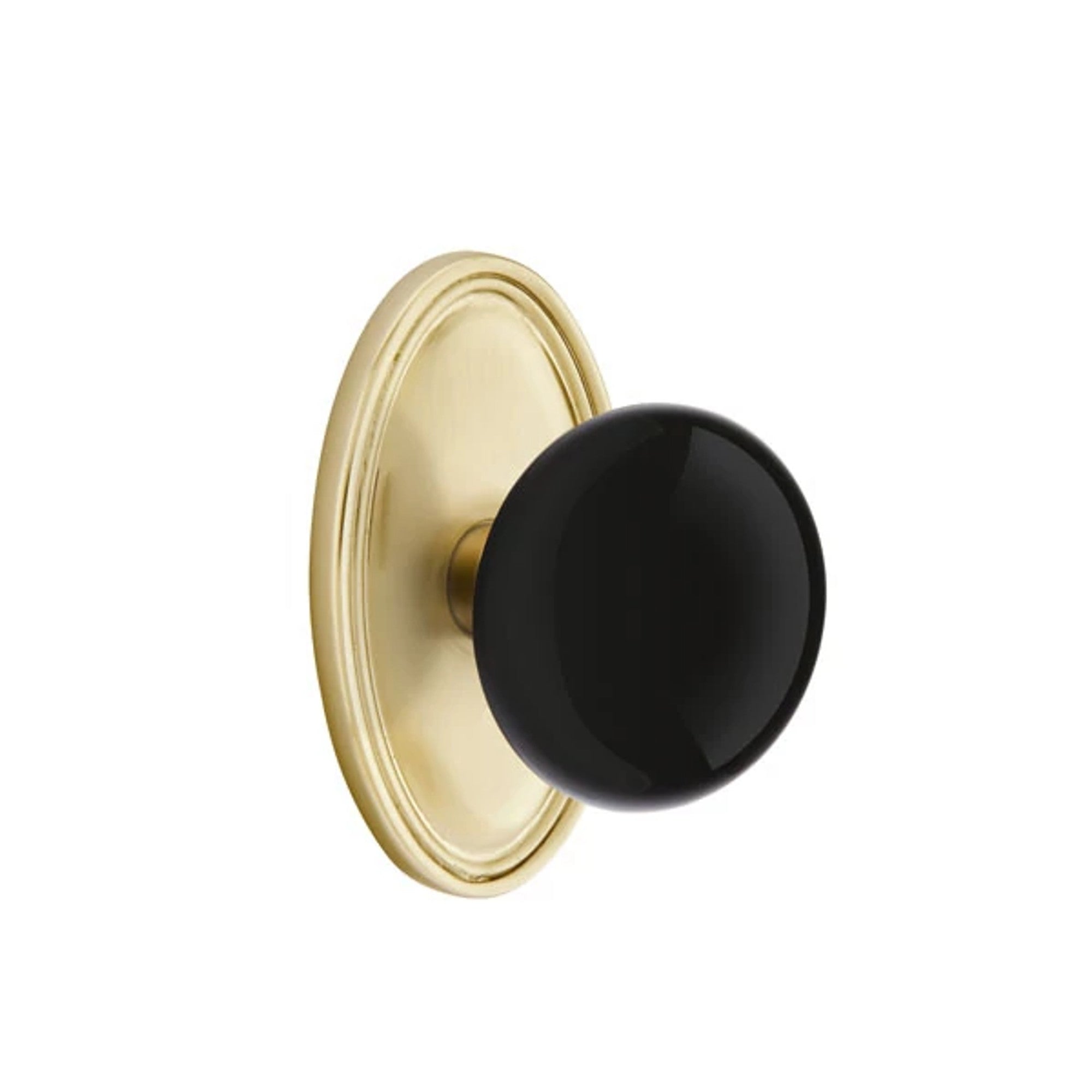 Latón Satinado · Oval Rosette