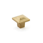 Schaub Perilla Menlo Park Cuadrada, 1-1/4" — Latón Satinado Signature