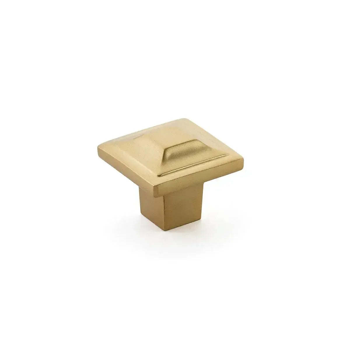 Schaub Perilla Menlo Park Cuadrada, 1-1/4" — Latón Satinado Signature