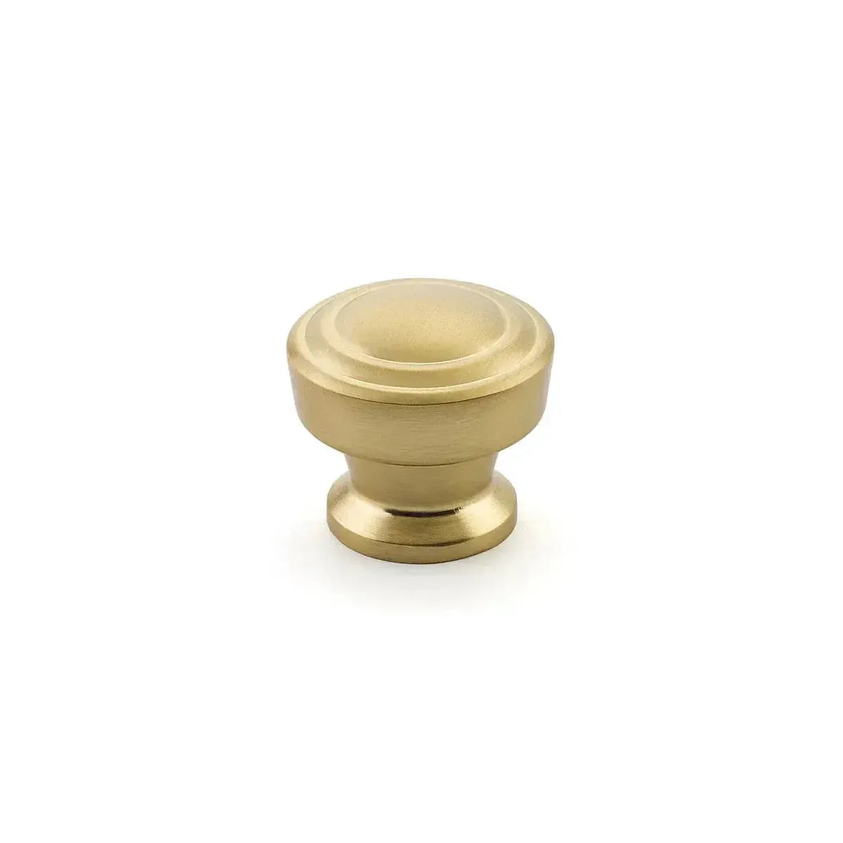 Schaub Perilla Menlo Park Escalonada Redonda, 1-1/4" — Latón Satinado Signature