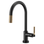 Grifo de cocina extraíble SmartTouch® con tubo arqueado y manija moleteada - LITZE®
