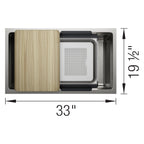 Blanco Inteos 33″ Workstation — Tarja de Acero Inoxidable — vista 5