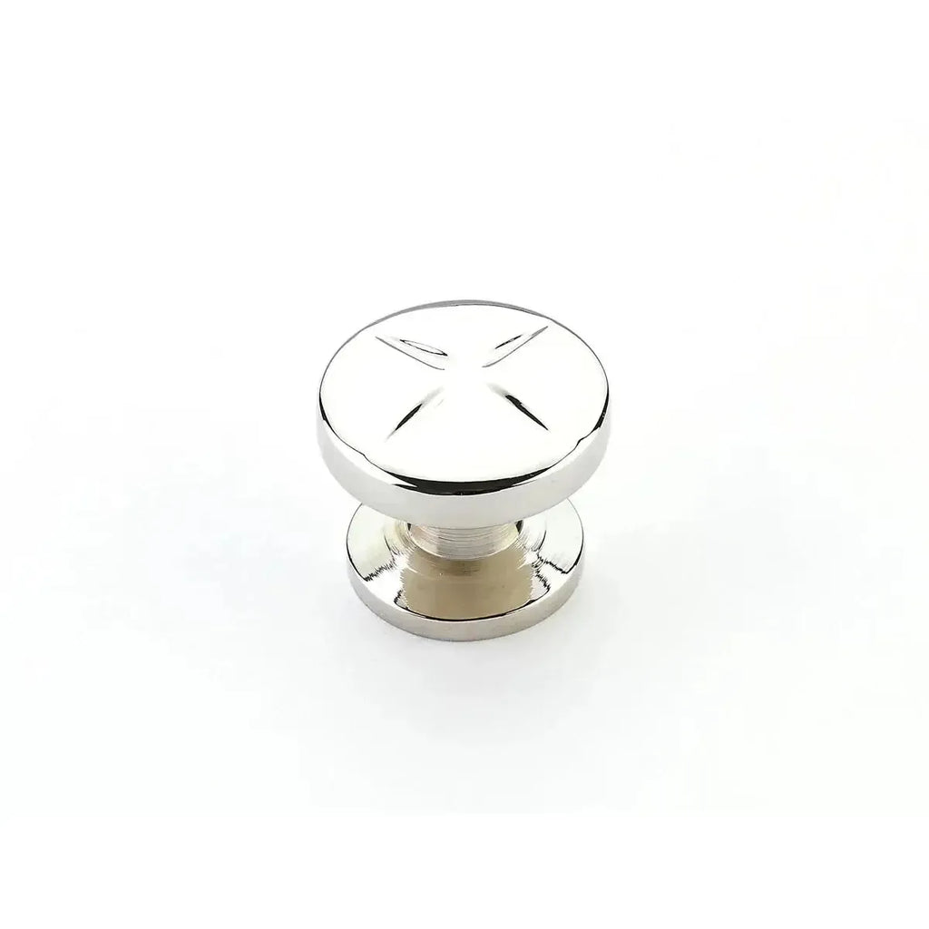 Schaub Perilla Northport Redonda, 1-3/8" diám. — Níquel Pulido