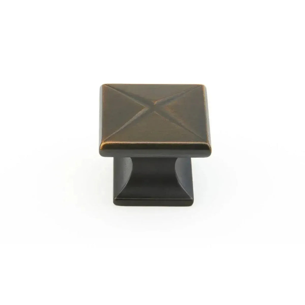 Schaub Perilla Northport Cuadrada, 1-3/8" diám. — Bronce Antiguo