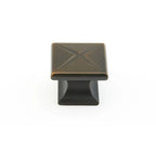 Schaub Perilla Northport Cuadrada, 1-3/8" diám. — Bronce Antiguo