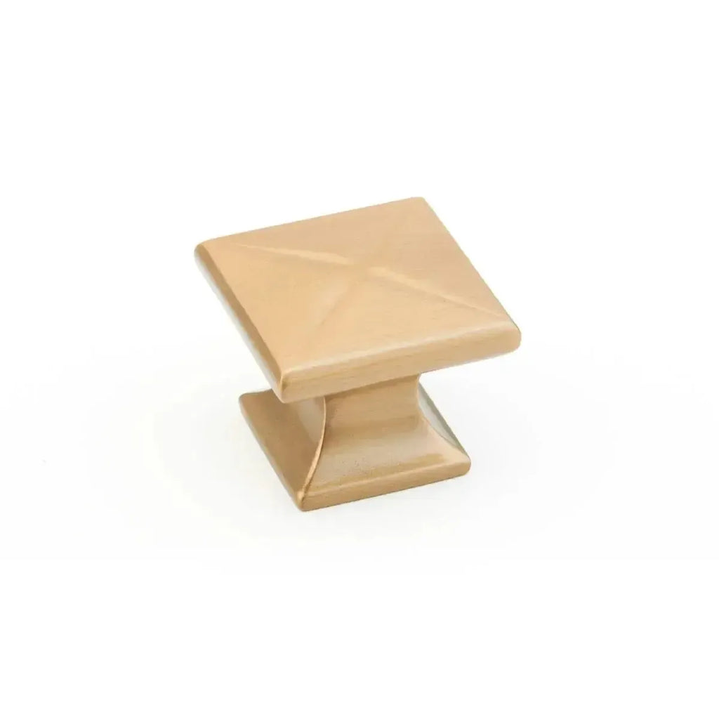 Schaub Perilla Northport Cuadrada, 1-3/8" diám. — Bronce Cepillado