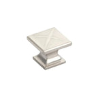 Schaub Perilla Northport Cuadrada, 1-3/8" diám. — Níquel Cepillado