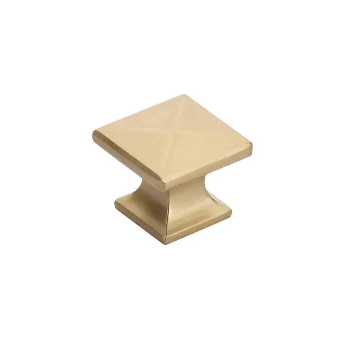 Schaub Perilla Northport Cuadrada, 1-3/8" diám. — Latón Satinado Signature