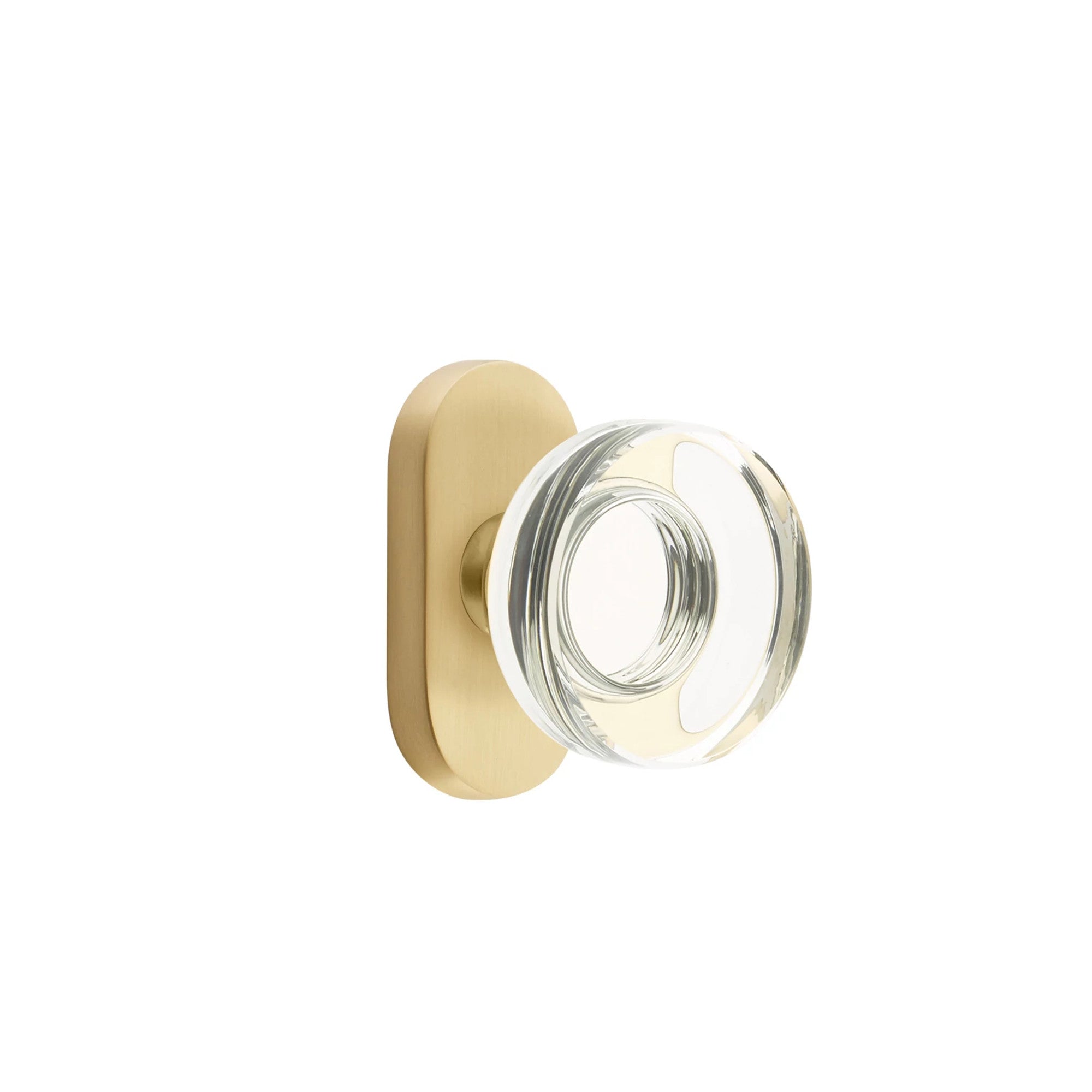 Latón Satinado · 1-1/2" x3" Oval Rosette