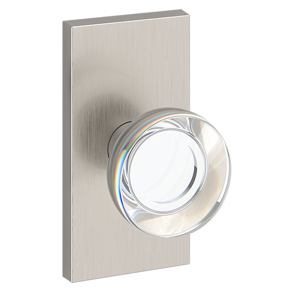 Baldwin Hardware Reserve Perilla Contemporary Crystal — Níquel satinado — Contemporary 5 — Paso