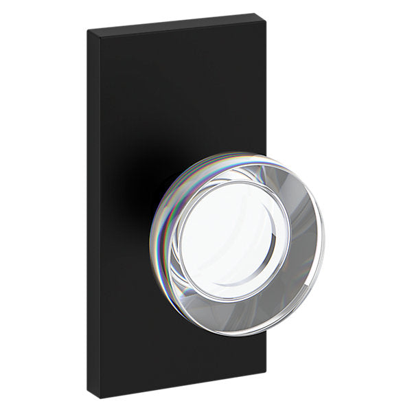 Baldwin Hardware Reserve Perilla Contemporary Crystal — Negro satinado — Contemporary 5 — Paso
