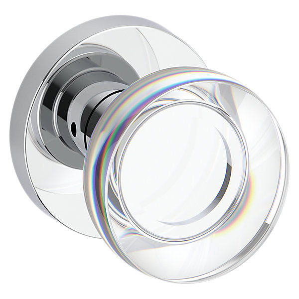 Baldwin Hardware Reserve Perilla Contemporary Crystal — Cromo pulido — Contemporary Round — Paso