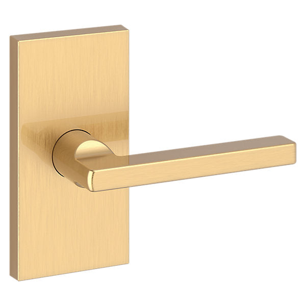Baldwin Hardware Reserve Manija Square — Latón satinado Lifetime — Contemporary 5 — Paso