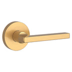 Baldwin Hardware Reserve Manija Square — Latón satinado Lifetime — Contemporary Round — Paso