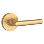 Baldwin Hardware Reserve Manija Tube — Latón satinado Lifetime — Contemporary Round — Paso