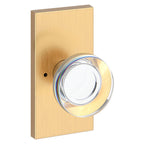 Baldwin Hardware Reserve Perilla Contemporary Crystal — Latón satinado Lifetime — Contemporary 5 — Privacidad