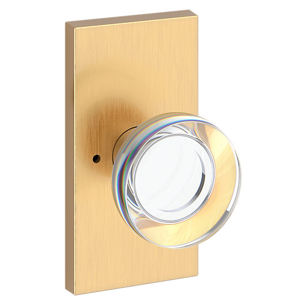 Baldwin Hardware Reserve Perilla Contemporary Crystal — Latón satinado Lifetime — Contemporary 5 — Privacidad
