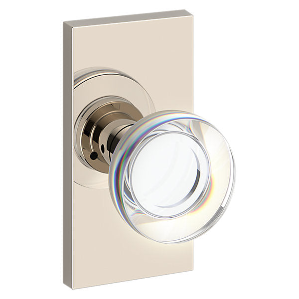 Baldwin Hardware Reserve Perilla Contemporary Crystal — Níquel pulido Lifetime — Contemporary 5 — Privacidad