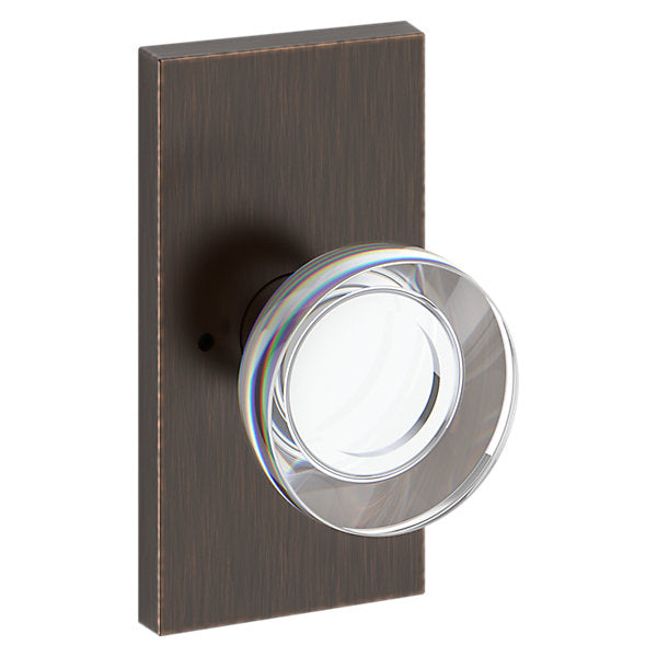 Baldwin Hardware Reserve Perilla Contemporary Crystal — Bronce veneciano — Contemporary 5 — Privacidad