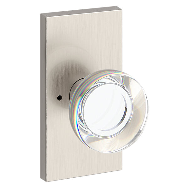 Baldwin Hardware Reserve Perilla Contemporary Crystal — Níquel satinado — Contemporary 5 — Privacidad