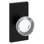 Baldwin Hardware Reserve Perilla Contemporary Crystal — Negro satinado — Contemporary 5 — Privacidad