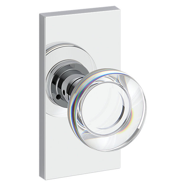 Baldwin Hardware Reserve Perilla Contemporary Crystal — Cromo pulido — Contemporary 5 — Privacidad