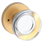 Baldwin Hardware Reserve Perilla Contemporary Crystal — Latón satinado Lifetime — Contemporary Round — Privacidad