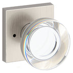 Baldwin Hardware Reserve Perilla Contemporary Crystal — Níquel satinado — Contemporary Square — Privacidad