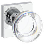 Baldwin Hardware Reserve Perilla Contemporary Crystal — Cromo pulido — Contemporary Square — Privacidad