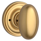Baldwin Hardware Reserve Perilla Ellipse — Latón satinado Lifetime — Traditional Round — Privacidad