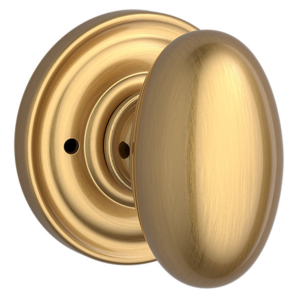 Baldwin Hardware Reserve Perilla Ellipse — Latón satinado Lifetime — Traditional Round — Privacidad