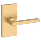 Baldwin Hardware Reserve Manija Square — Latón satinado Lifetime — Contemporary 5 — Privacidad