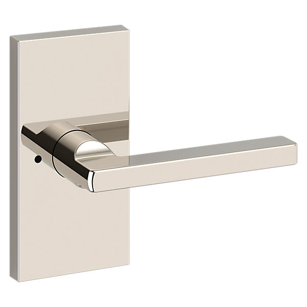 Baldwin Hardware Reserve Manija Square — Níquel pulido Lifetime — Contemporary 5 — Privacidad