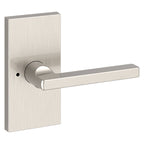 Baldwin Hardware Reserve Manija Square — Níquel satinado — Contemporary 5 — Privacidad