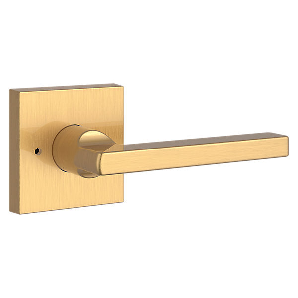 Baldwin Hardware Reserve Manija Square — Latón satinado Lifetime — Contemporary Square — Privacidad