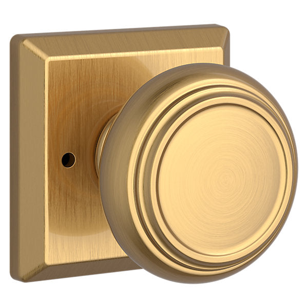 Baldwin Hardware Reserve Perilla Traditional — Latón satinado Lifetime — Traditional Square — Privacidad