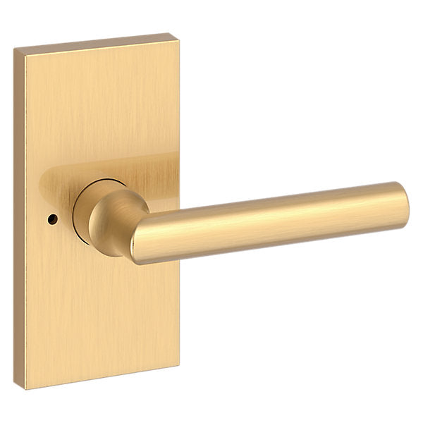 Baldwin Hardware Reserve Manija Tube — Latón satinado Lifetime — Contemporary 5 — Privacidad