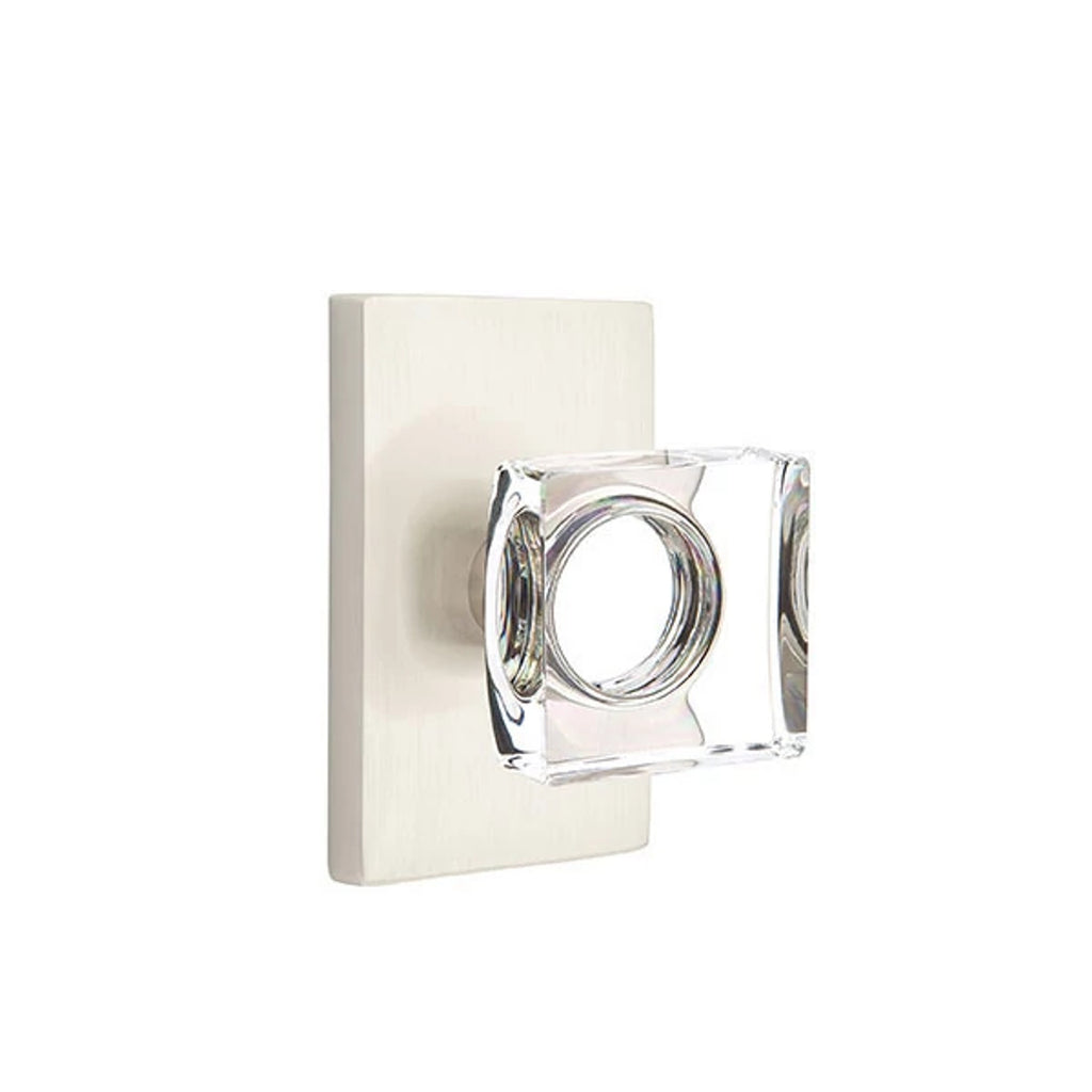 Níquel Satinado · Modern Rectangular Rosette