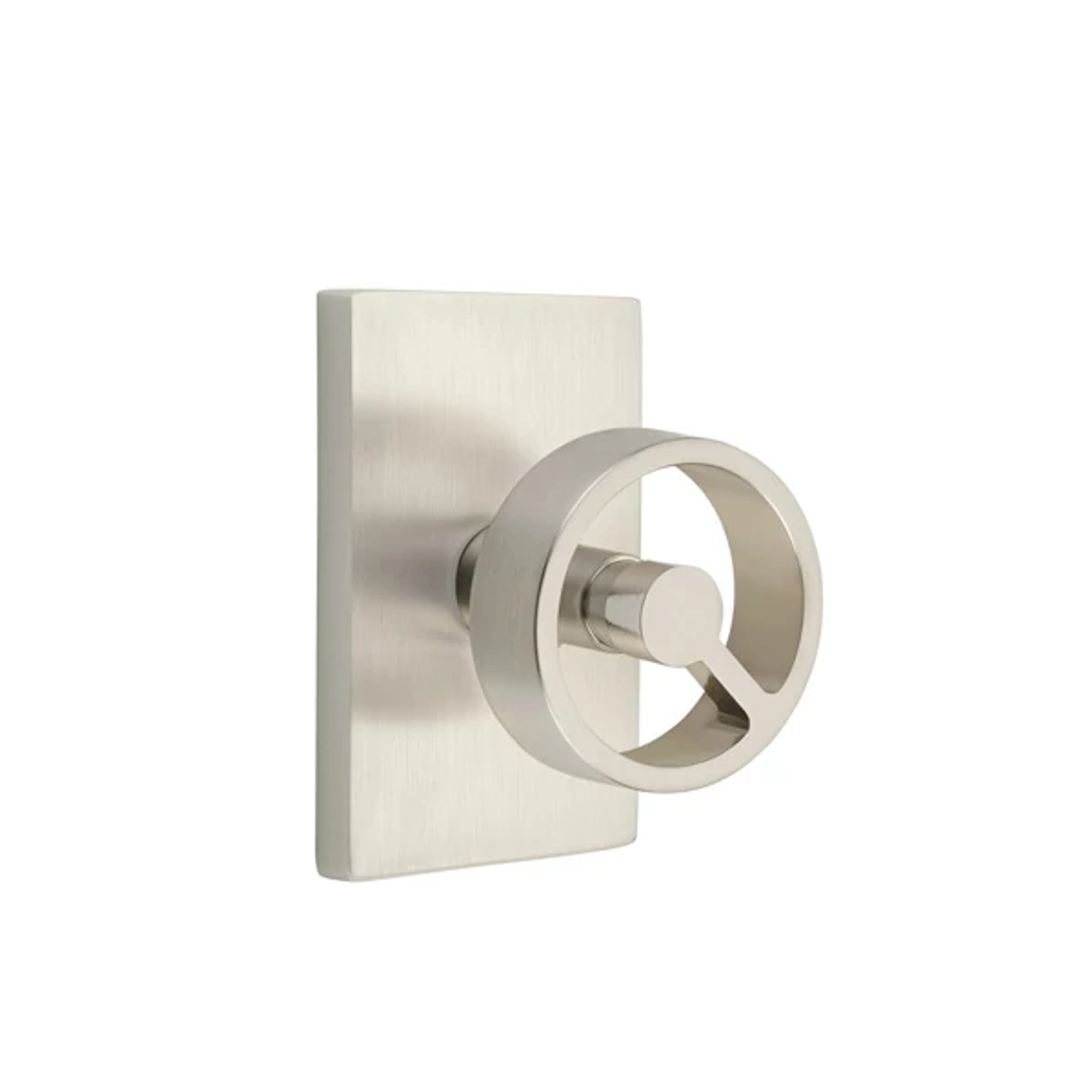 Níquel Satinado · Modern Rectangular Rosette