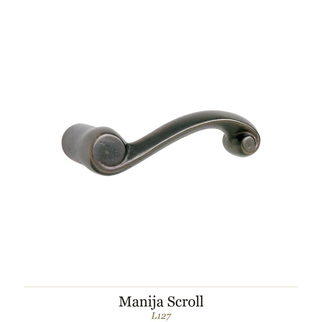 Manija Scroll — Rocky Mountain Hardware bronce macizo