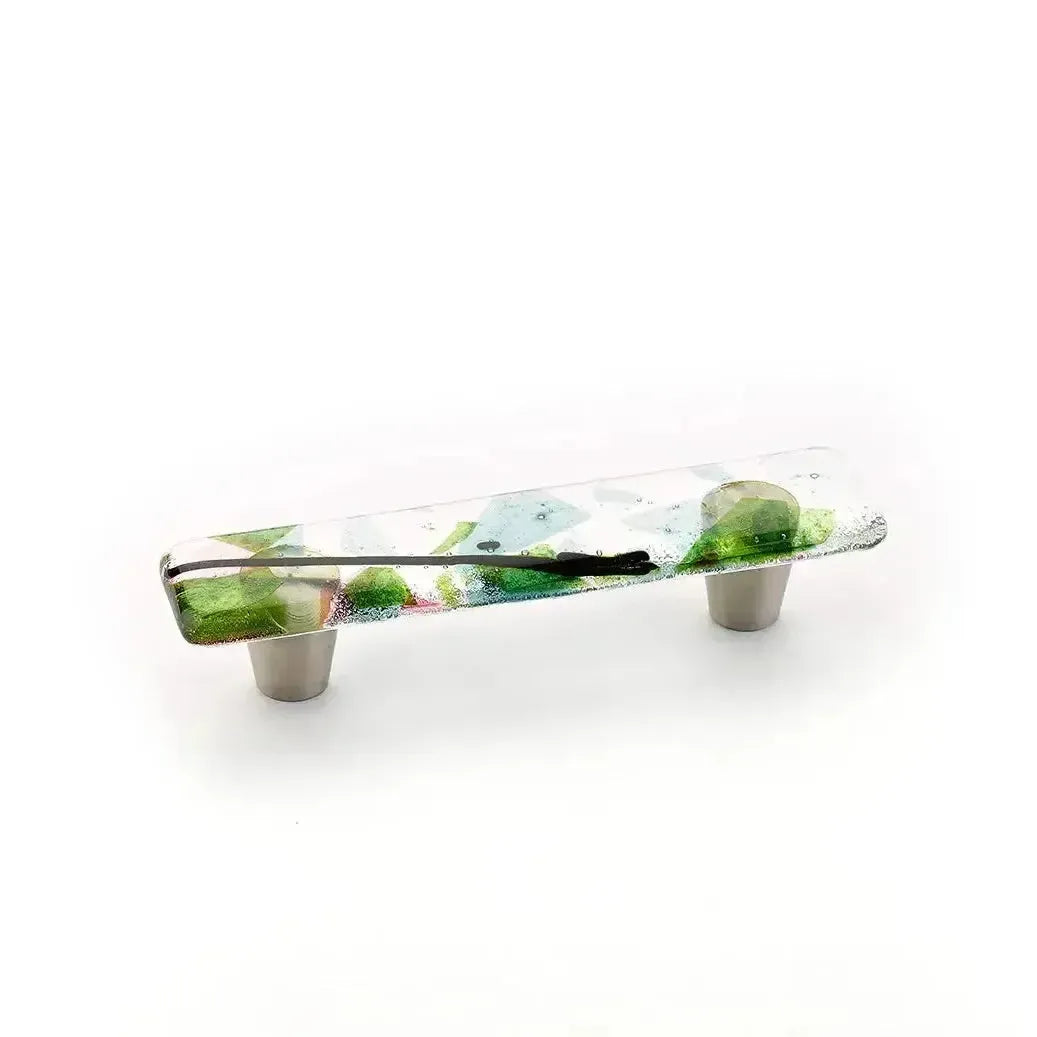 Schaub Jaladera Ice Green Blue Pebbles Note**** We de Vidrio, 3" cc
