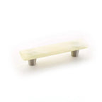 Schaub Jaladera Fused Sapphire Silk Stainless Steel Call de Vidrio Rectangular, 4-1/2"