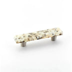 Schaub Jaladera Fused Sapphire Silk Stainless Steel Call de Vidrio Rectangular, 4-1/2"