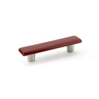 Schaub Jaladera Fused Sapphire Silk Stainless Steel Call de Vidrio Rectangular, 4-1/2"