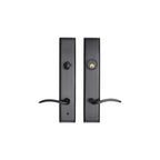 Ashley Norton Juego de Entrada Tubular — Escudo SQLES (Suite Rectangular) — mostrado en Bronce Aceitado Oscuro