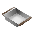 Julien · Contenedor Hondo Deslizante con Asas de Madera — Nogal / 12″ × 18″ · tazón de 17″ de fondo · alto 4¼″