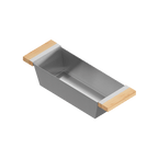 Julien · Contenedor Hondo Deslizante con Asas de Madera — Maple / 6″ × 17⅞″ · tazón de 17″ de fondo · alto 4¼″